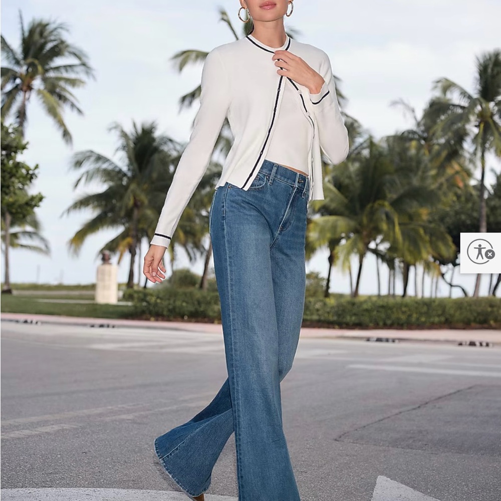 Express high waisted relaxed flare jeans